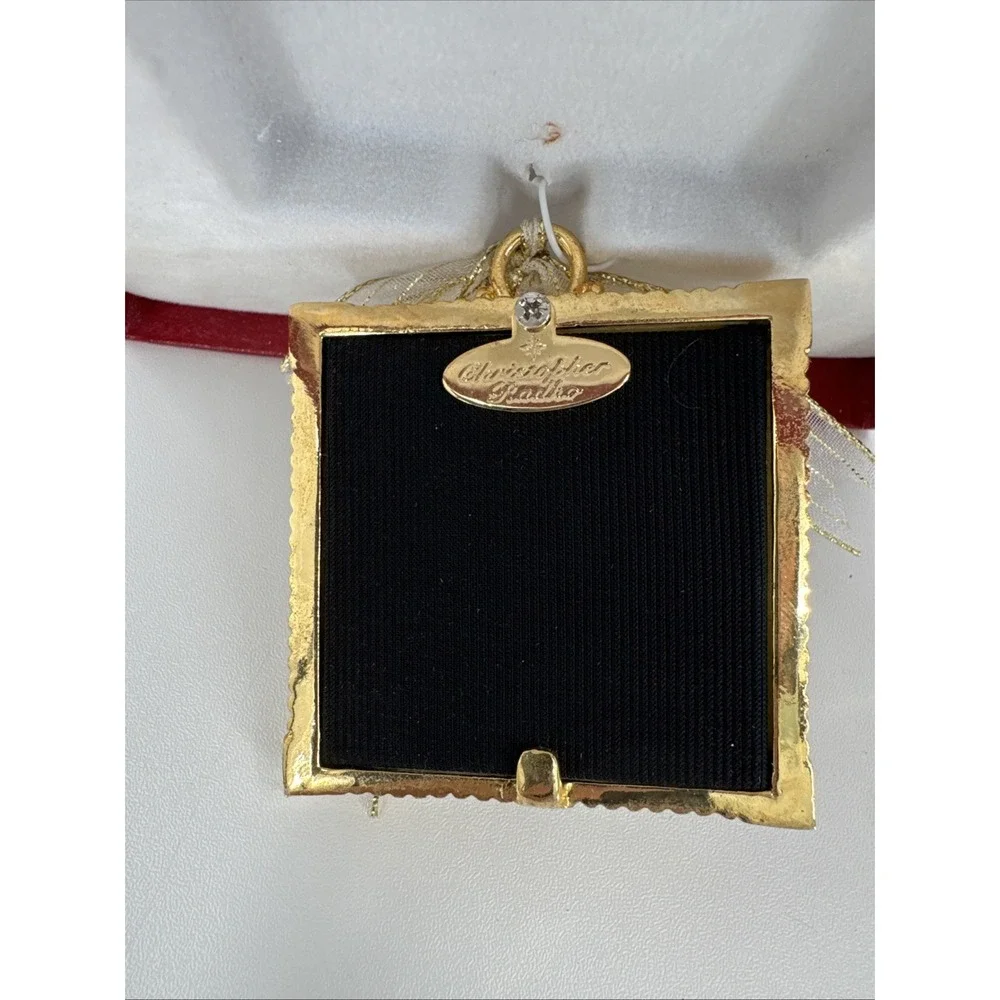 Christopher Radko Jeweled Gold-tone Picture Frame‎ Ornament Holidays Christmas